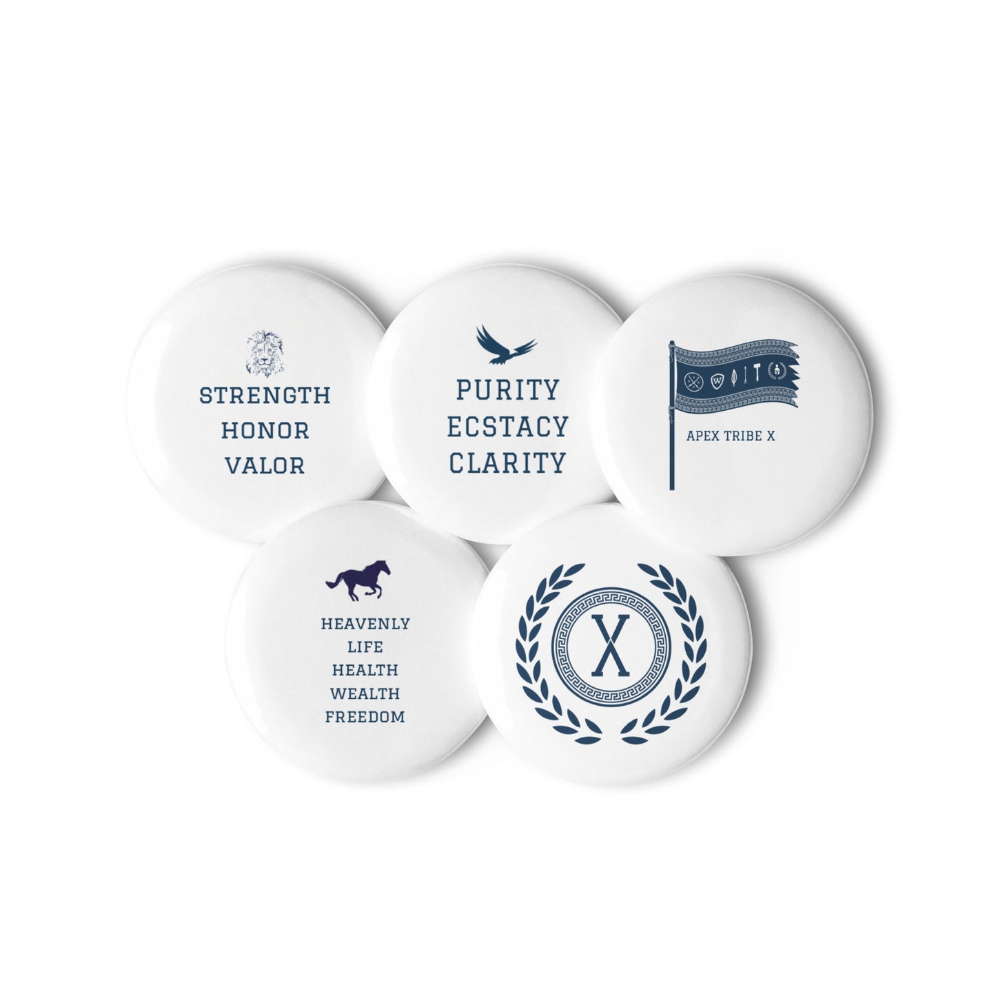 Apex Tribe X Set of Pin Buttons